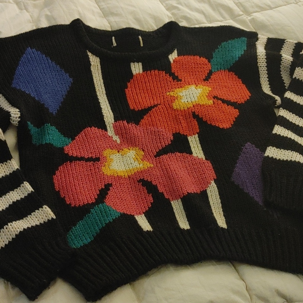 VTG Colter Bay International Flower Power Sweater M/L